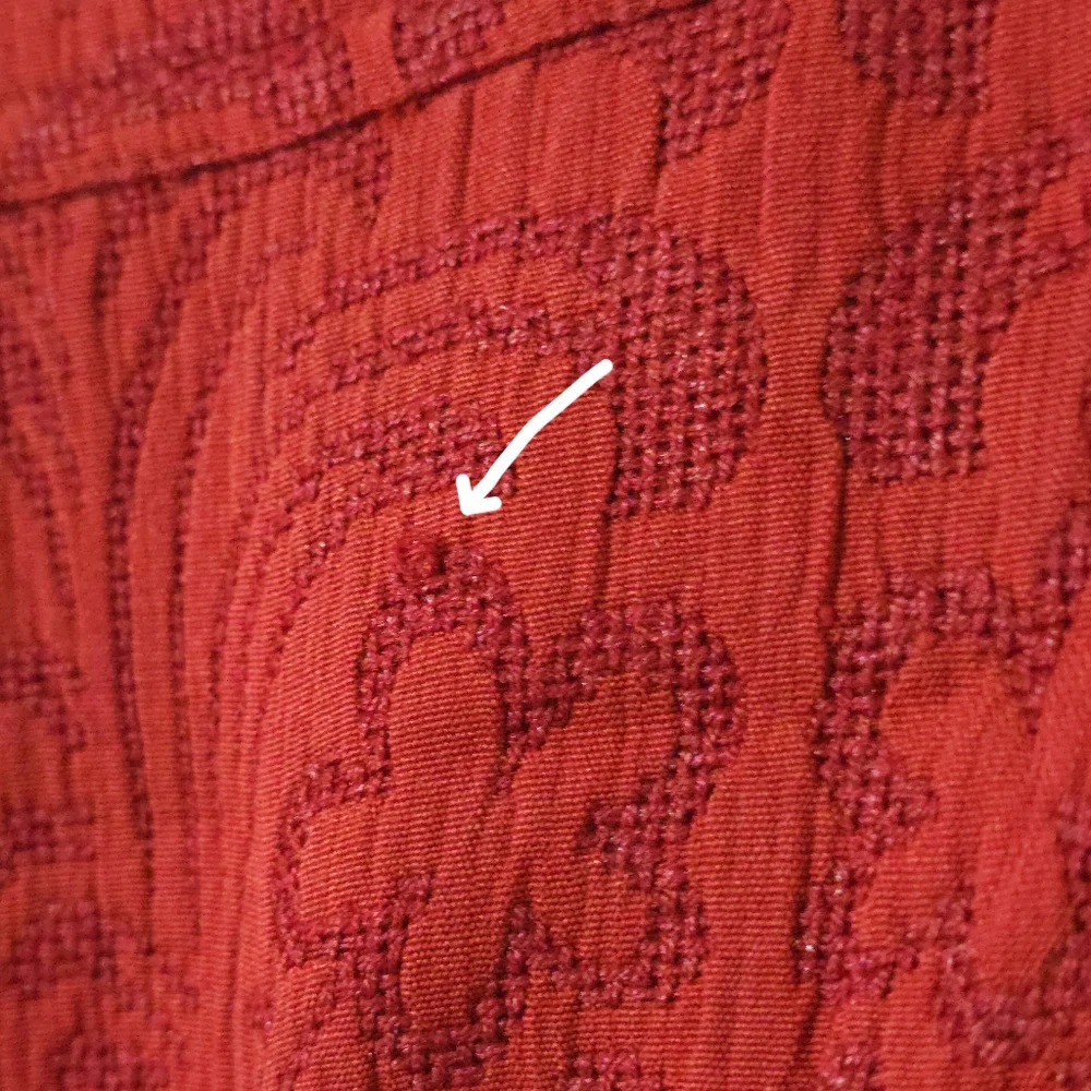 CHICOS 100% Silk Floral Knit Patterned Blazer, Red Orange, Unlined, Size 1, M - Picture 8 of 16